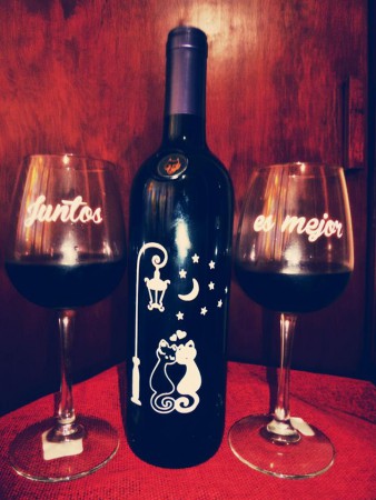 Botella de vino personalizada
